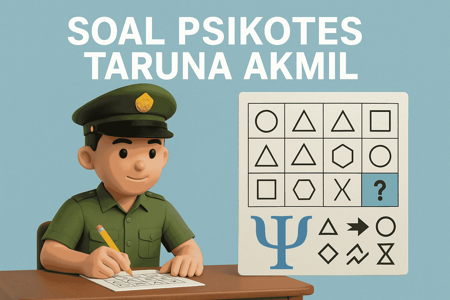 100 Soal Psikotes Taruna Akmil + Pembahasan (logika, kepribadian, konsentrasi)