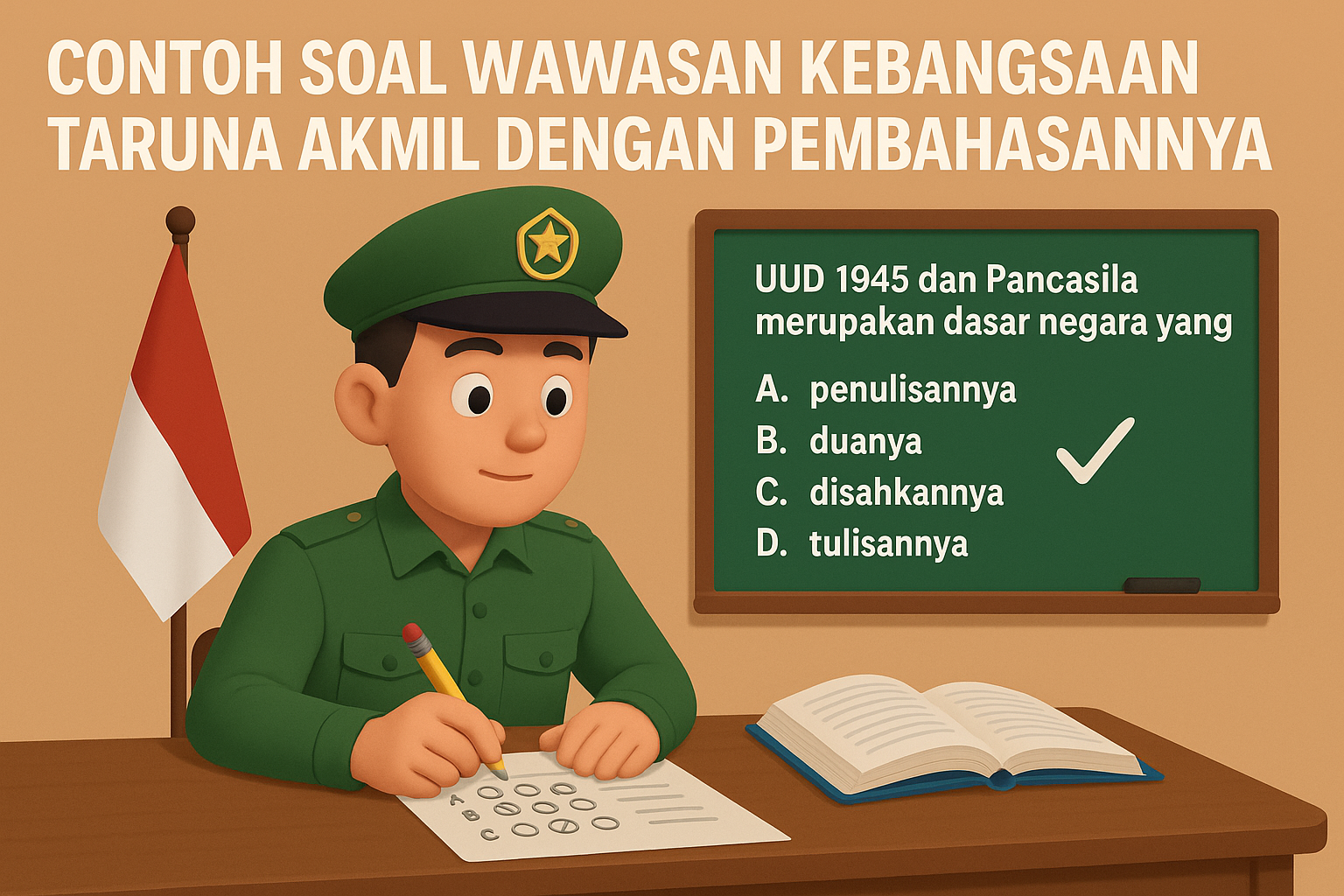 Contoh Soal Wawasan Kebangsaan Taruna Akmil dengan Pembahasannya