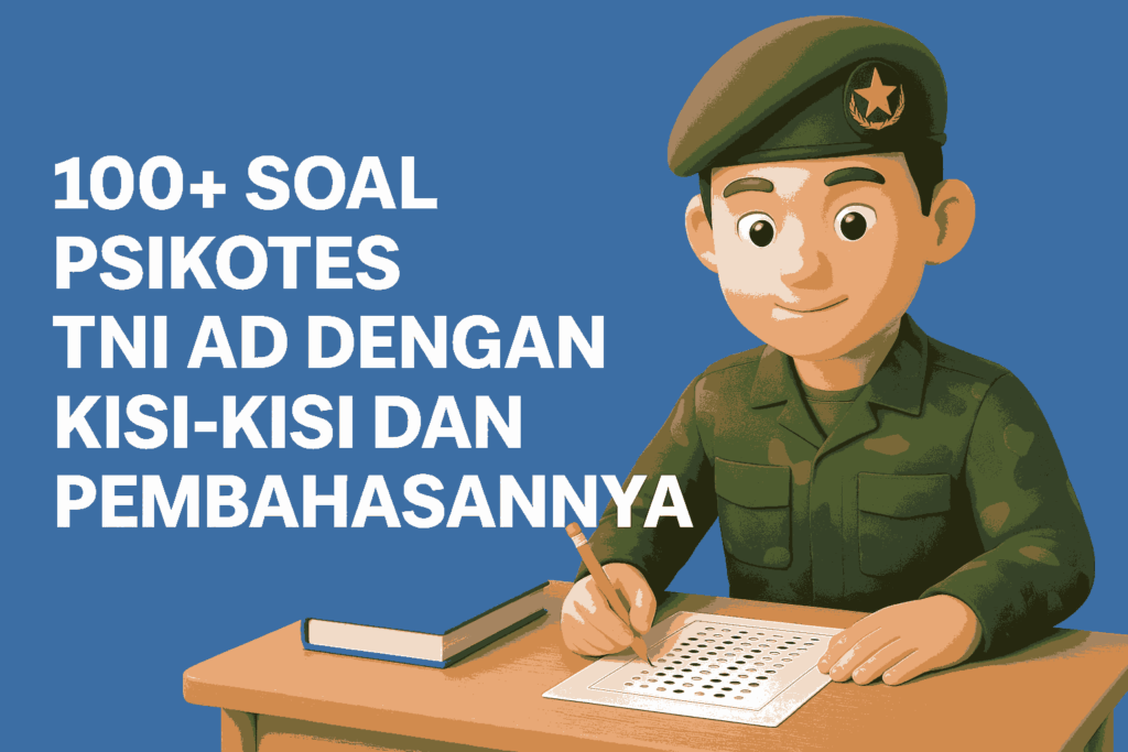 100+ Soal Psikotes TNI AD dengan Kisi-Kisi dan Pembahasannya
