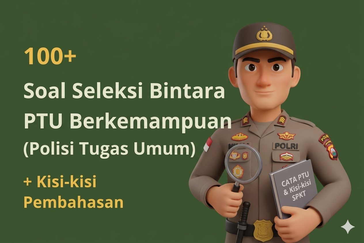100+ Soal Seleksi Bintara PTU Berkemampuan SPKT (Polisi Tugas Umum) + Kisi-kisi Pembahasan