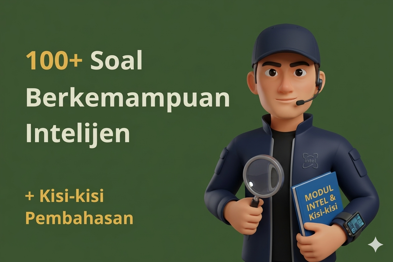 100+ Soal Kemampuan Intelijen + Kisi-kisi Pembahasan