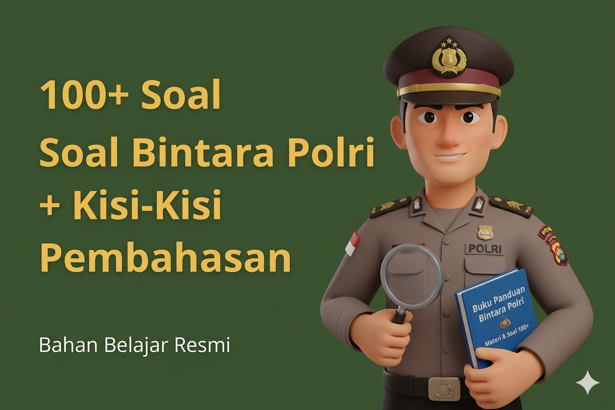 100+ Soal Bintara Polri + Kisi-kisi Pembahasan